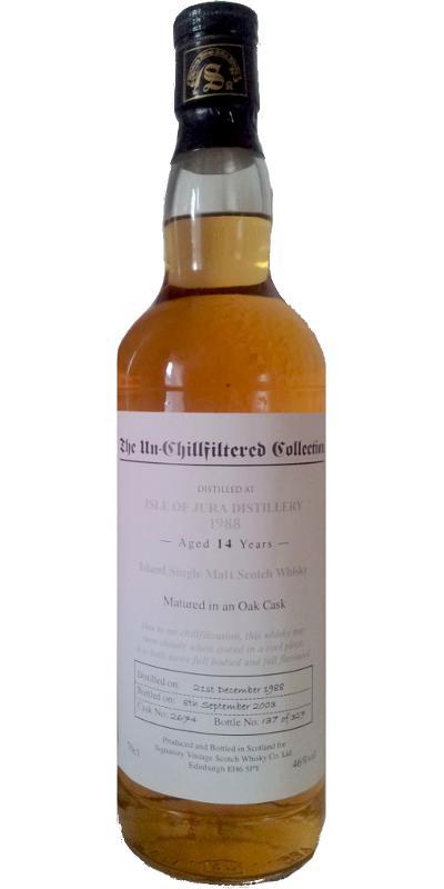 Isle of Jura 1988 SV  The Un-Chillfiltered Collection