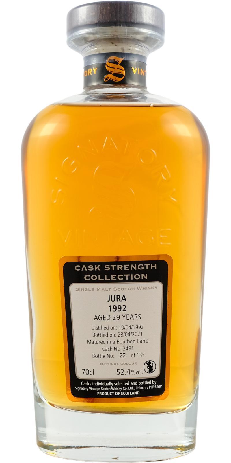 Isle of Jura 1992 SV  Cask Strength Collection