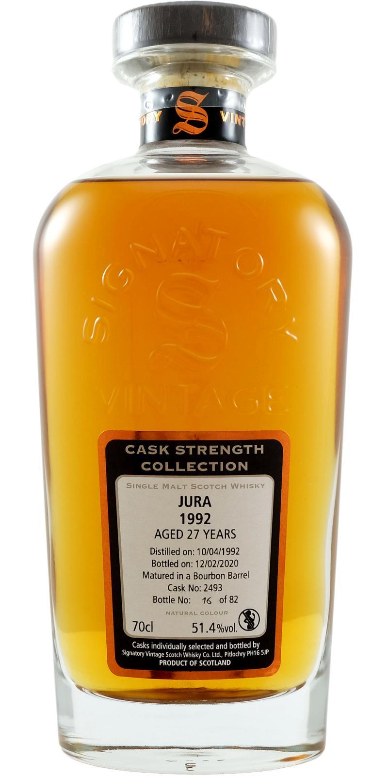 Isle of Jura 1992 SV  Cask Strength Collection
