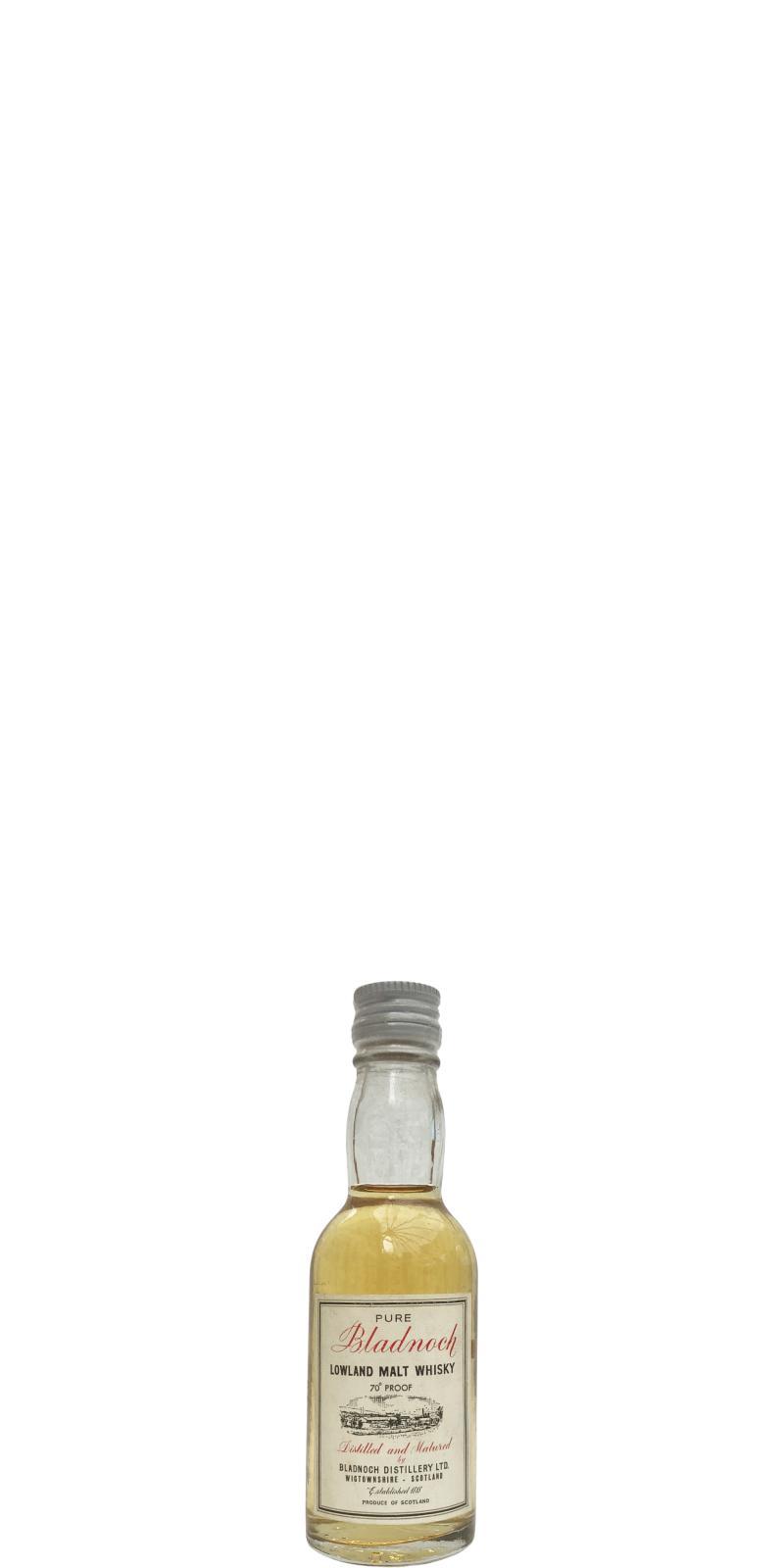 Bladnoch Pure Lowland Malt Whisky Miniature