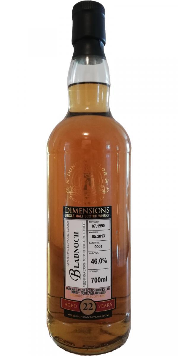 Bladnoch 1990 DT Dimensions