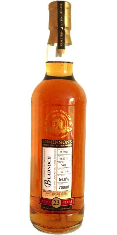 Bladnoch 1990 DT Dimensions