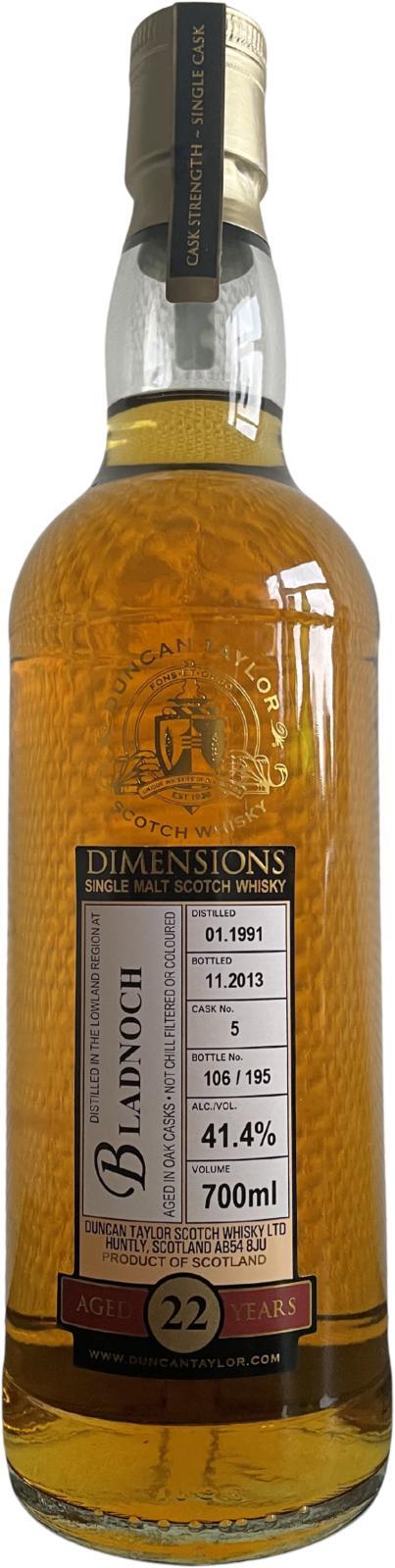 Bladnoch 1991 DT Dimensions