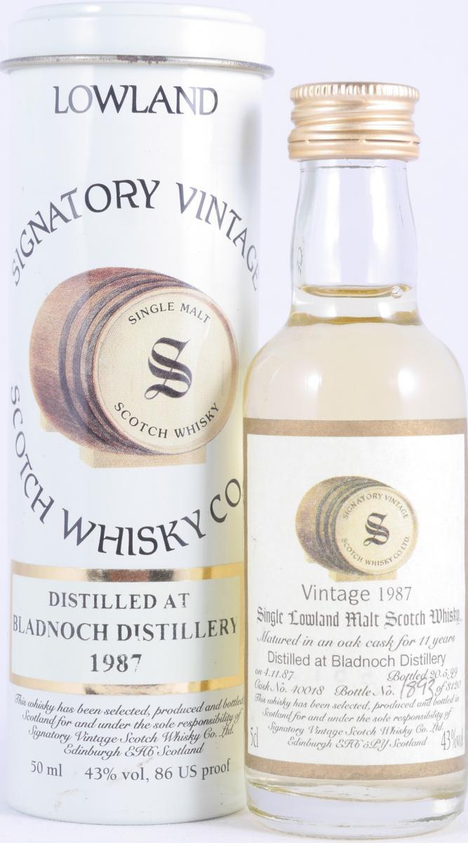 Bladnoch 1987 SV Vintage Collection - Miniature