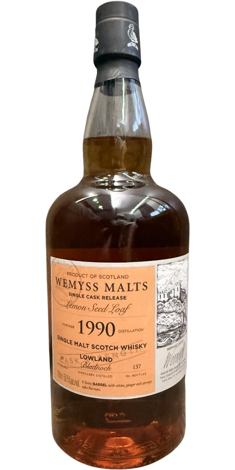 Bladnoch 1990 Wy Lemon Seed Loaf