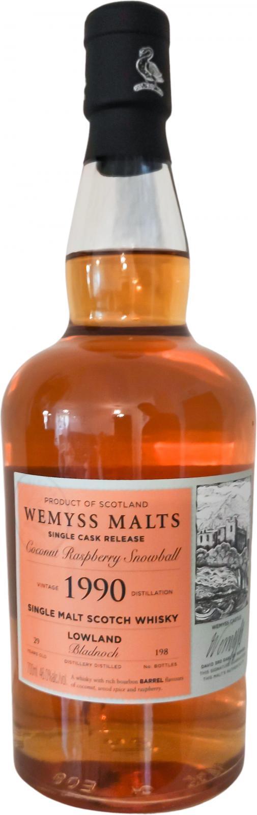 Bladnoch 1990 Wy Coconut Raspberry Snowball