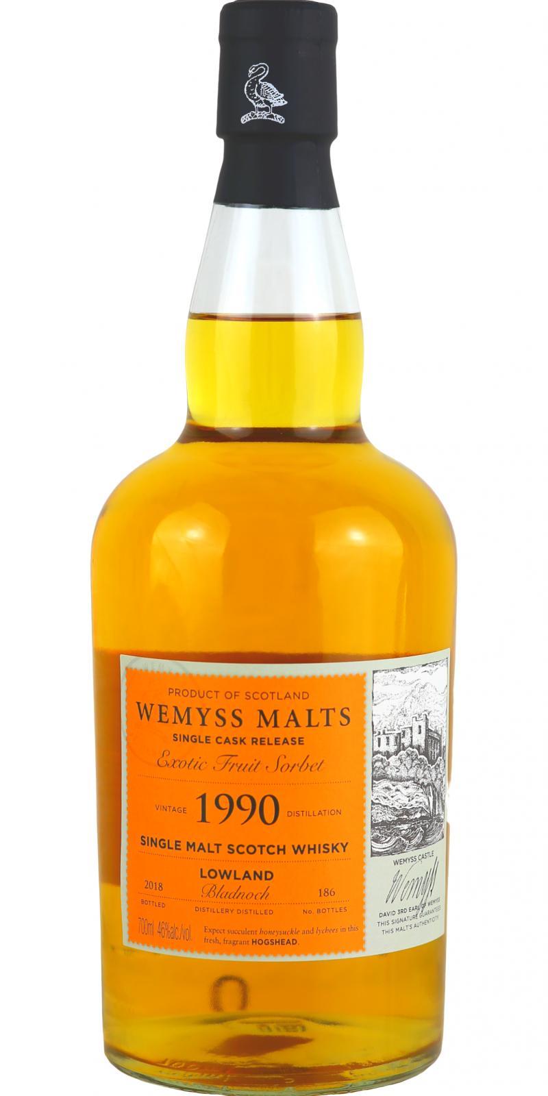 Bladnoch 1990 Wy Exotic Fruit Sorbet