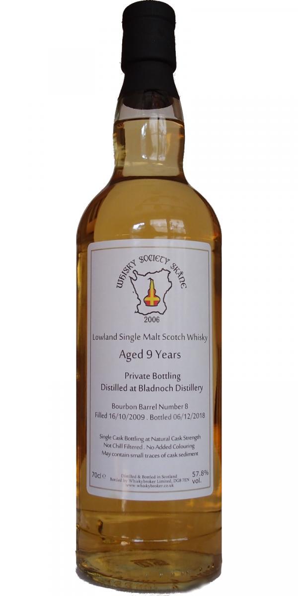 Bladnoch 2009 WhB Whisky Society Skåne