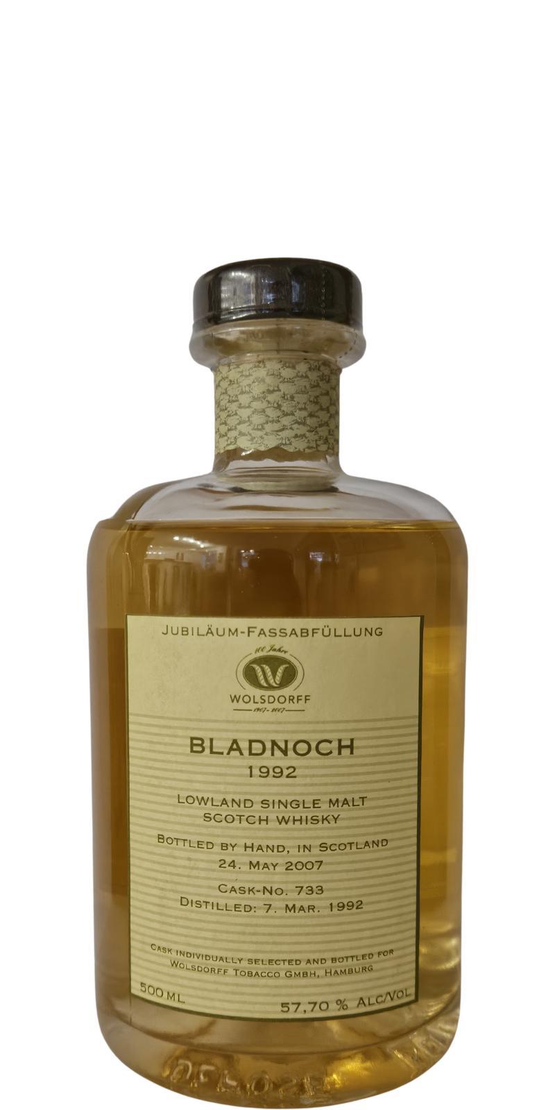 Bladnoch 1992 WdT Bottled by Hand
