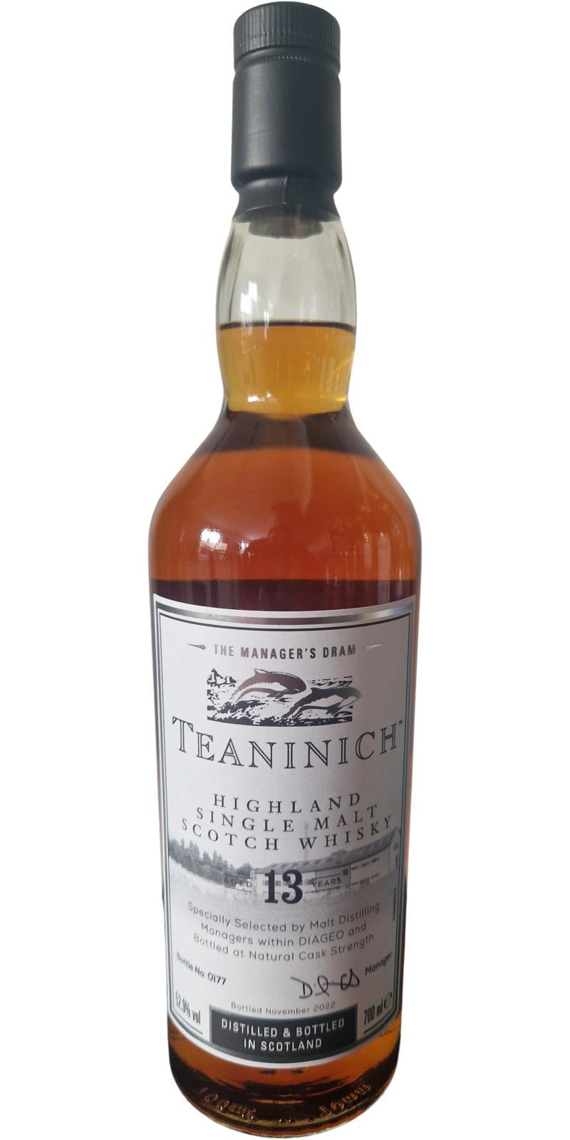 Teaninich 13-year-old  The Manager's Dram