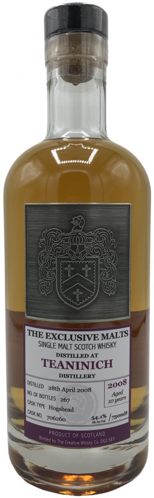 Teaninich 2008 CWC  The Exclusive Malts