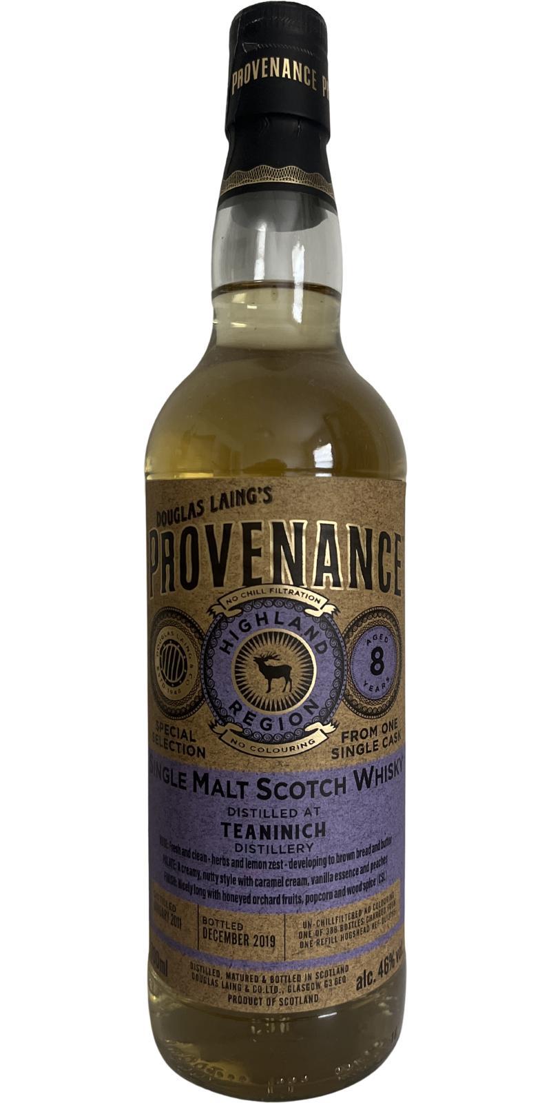 Teaninich 2011 DL  Provenance