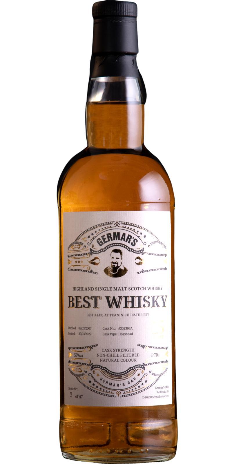 Teaninich 2007 Ger  Best Whisky - Germar's Bar