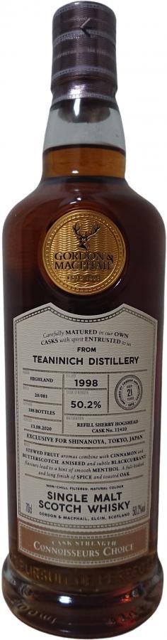 Teaninich 1998 GM  Connoisseurs Choice - Cask Strength