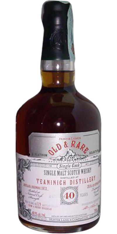Teaninich 1973 HL  Old & Rare - A Platinum Selection