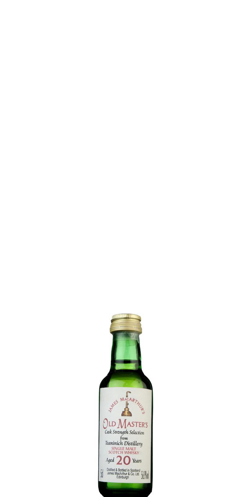 Teaninich 20-year-old JM  Old Master's - Cask Strength Selection Miniature