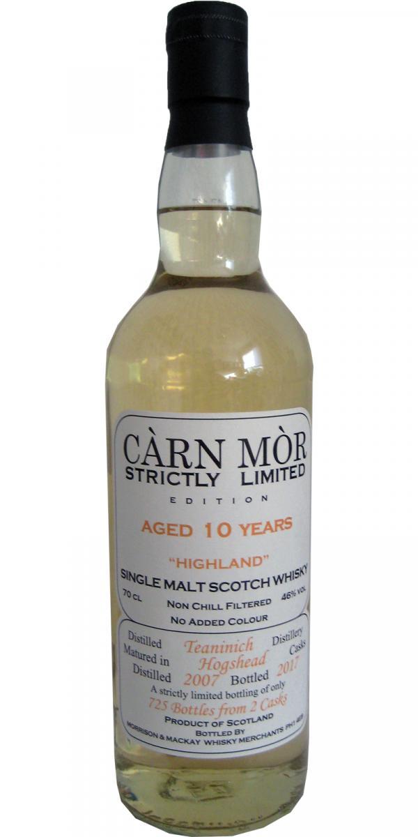 Teaninich 2007 MMcK  Càrn Mòr - Strictly Limited Edition