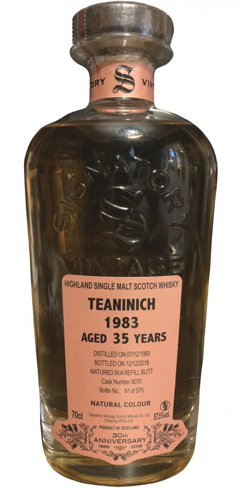 Teaninich 1983 SV  30th Anniversary