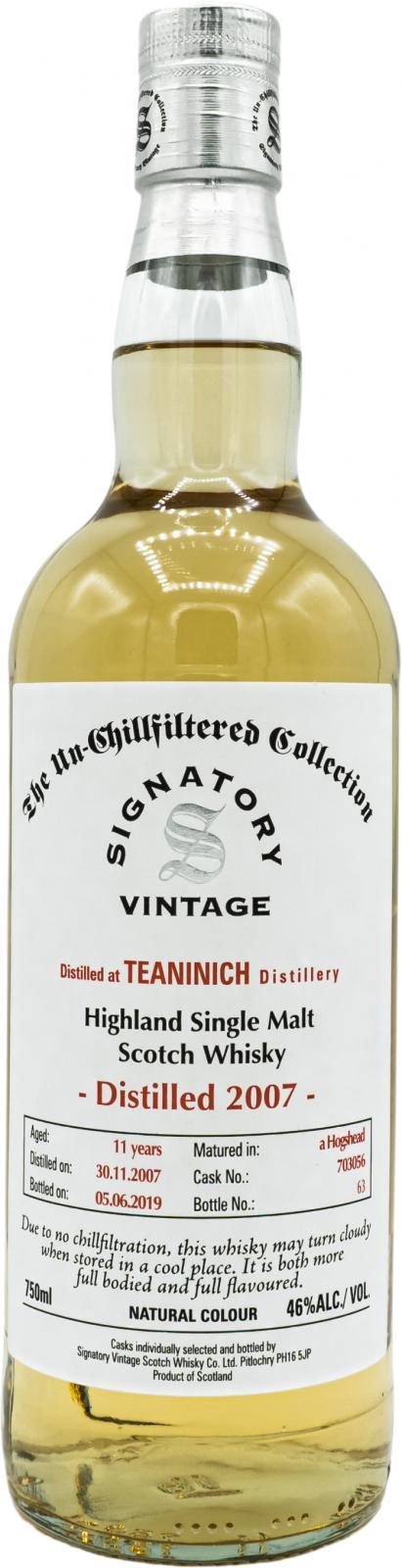 Teaninich 2007 SV  The Un-Chillfiltered Collection