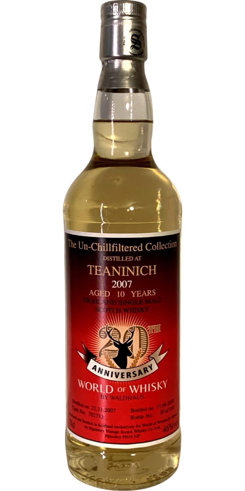 Teaninich 2007 SV  The Un-Chillfiltered Collection