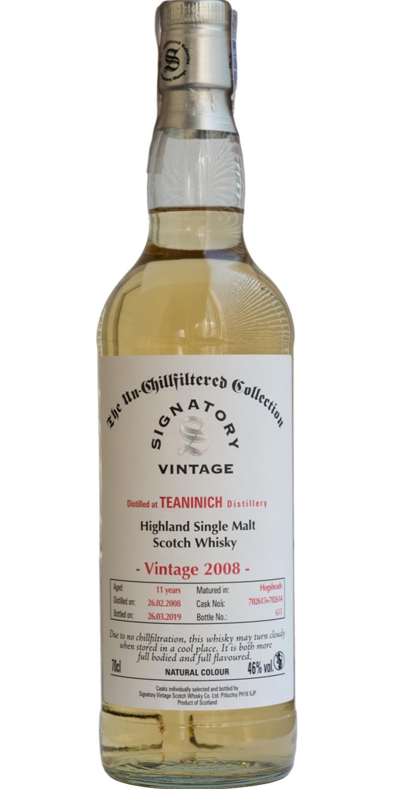 Teaninich 2008 SV  The Un-Chillfiltered Collection