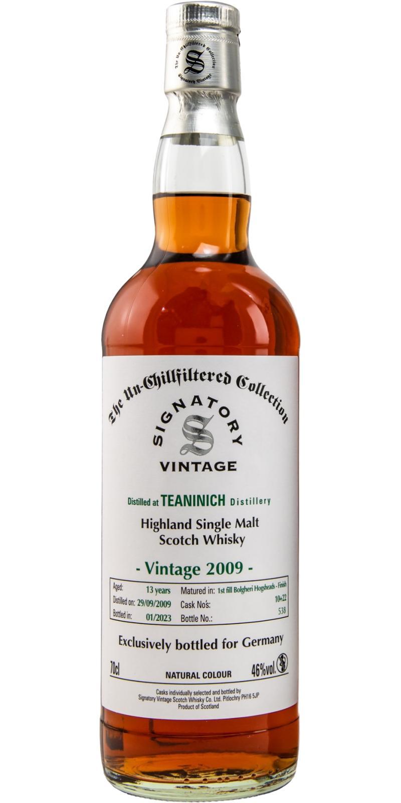 Teaninich 2009 SV  The Un-Chillfiltered Collection