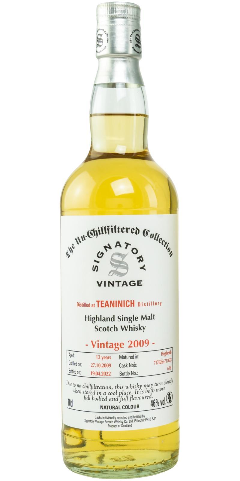 Teaninich 2009 SV  The Un-Chillfiltered Collection