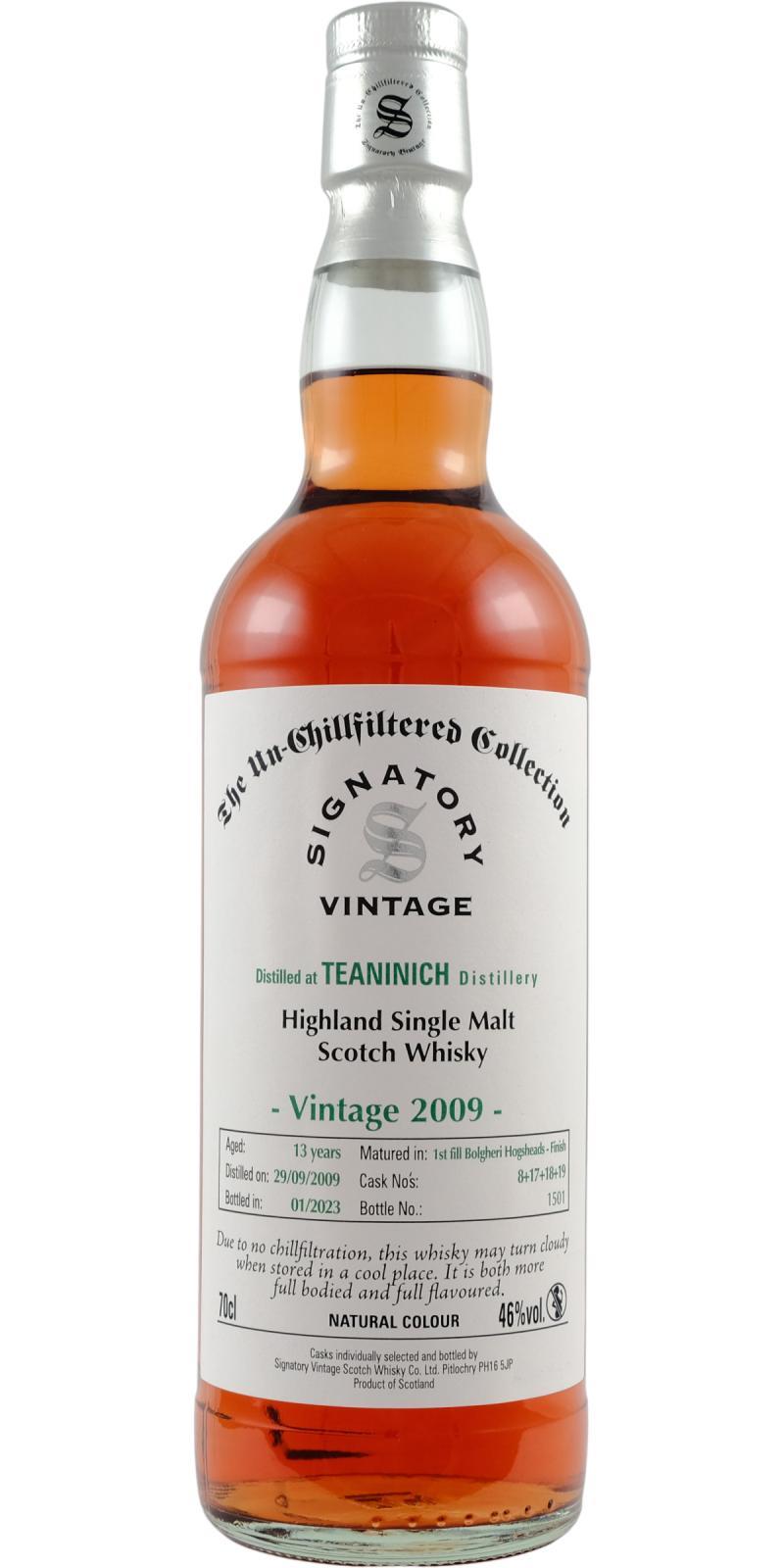 Teaninich 2009 SV  The Un-Chillfiltered Collection