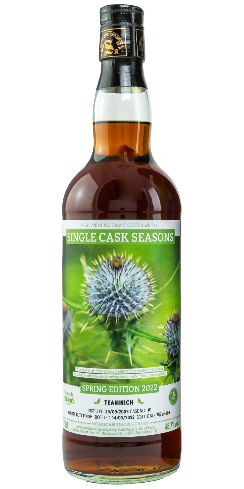 Teaninich 2009 SV  Single Cask Seasons - Spring 2022