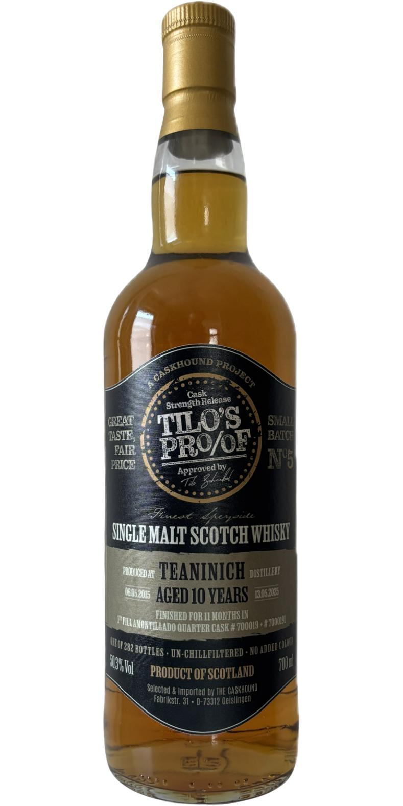 Teaninich 2015 TCaH  Tilo's Proof Batch #5