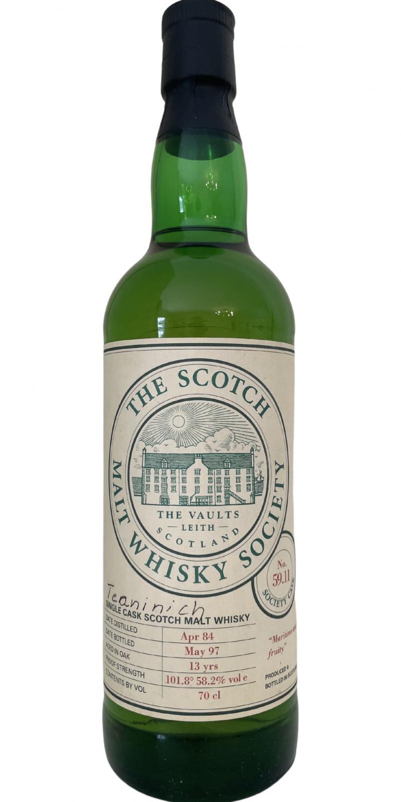 Teaninich 1984 SMWS 59.11  Maritime and fruity