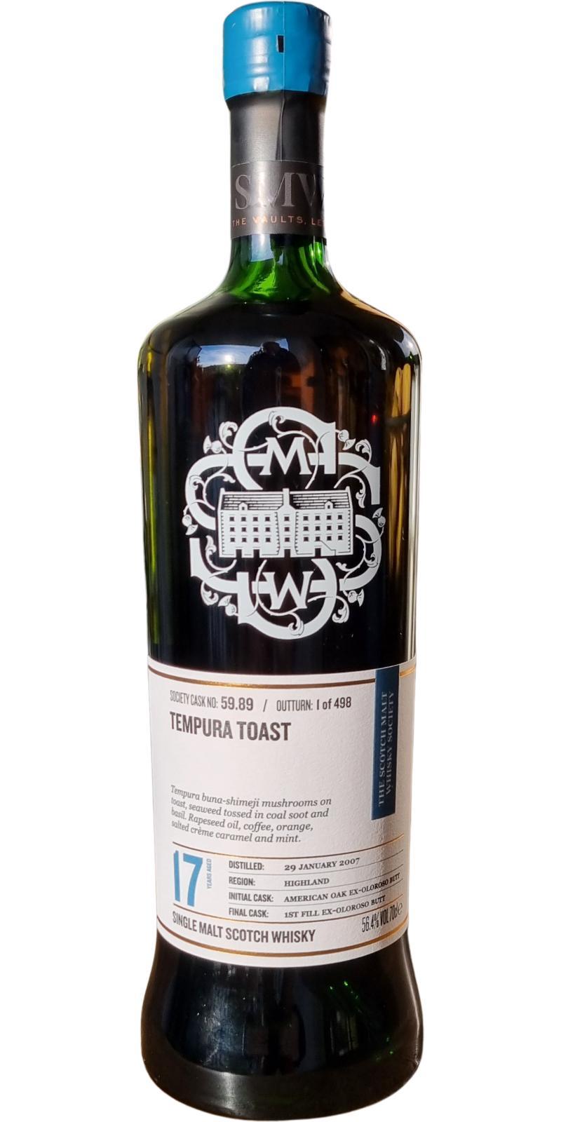 Teaninich 2007 SMWS 59.89  Leather-bound delicacies / Tempura toast