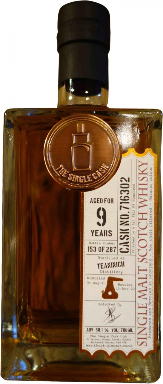 Teaninich 2011 TSCL  The Single Cask