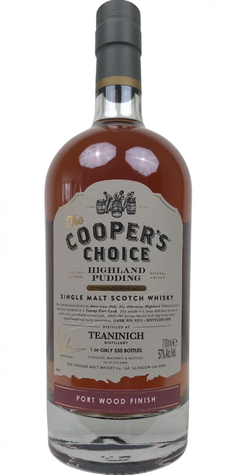 Teaninich Highland Pudding VM  The Cooper's Choice