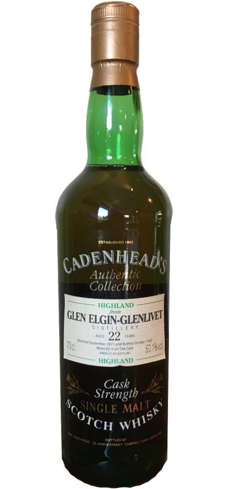 Glen Elgin 1971 CA  Authentic Collection