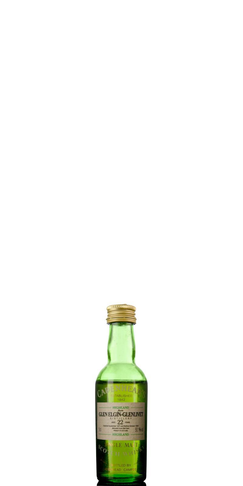 Glen Elgin 1971 CA  Authentic Collection - Miniature