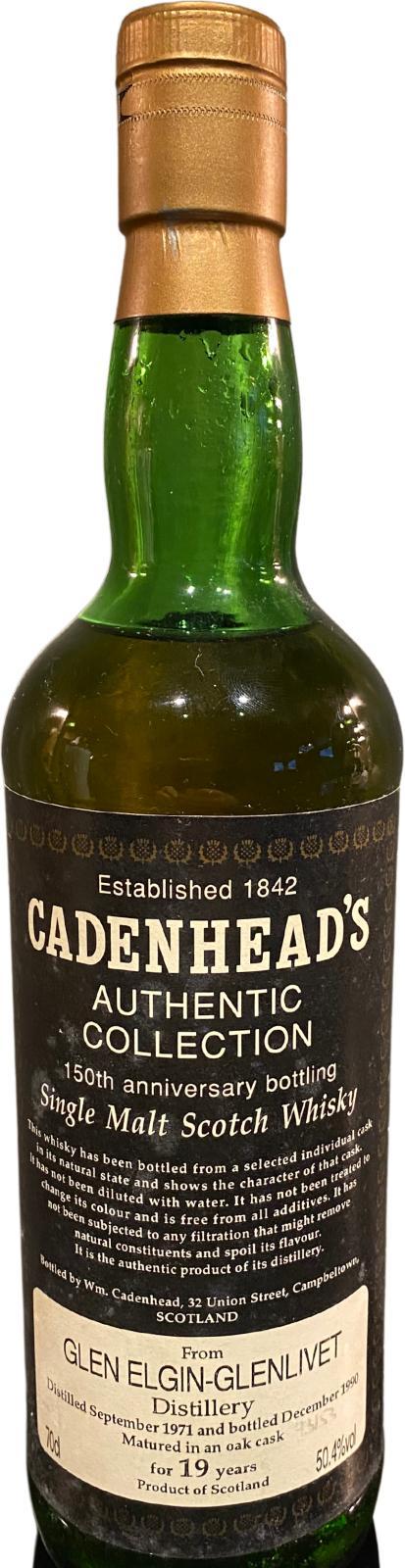 Glen Elgin 1971 CA  Authentic Collection - 150th Anniversary Bottling