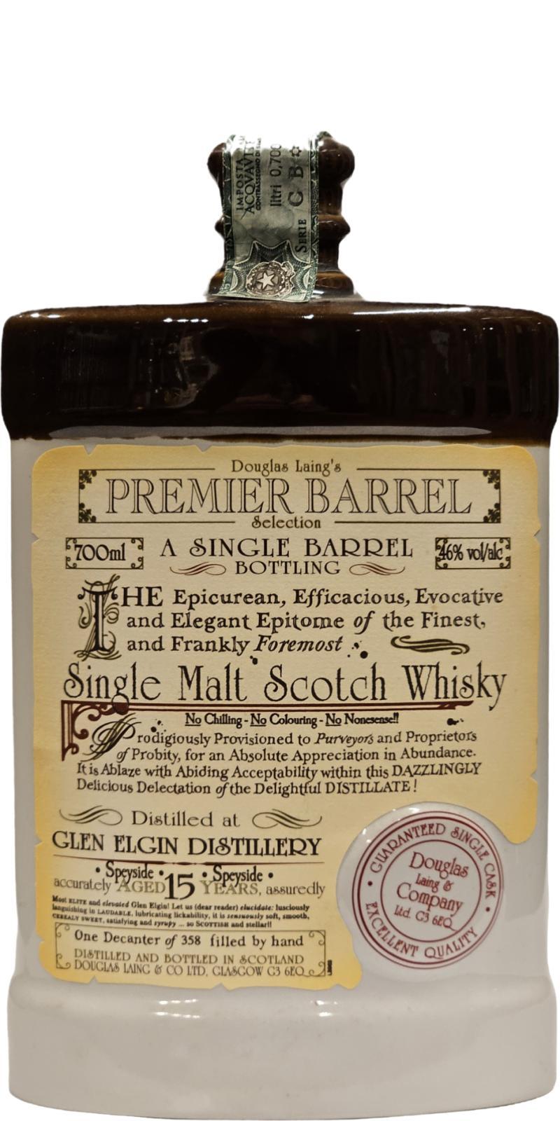 Glen Elgin 15-year-old DL  Premier Barrel Selection