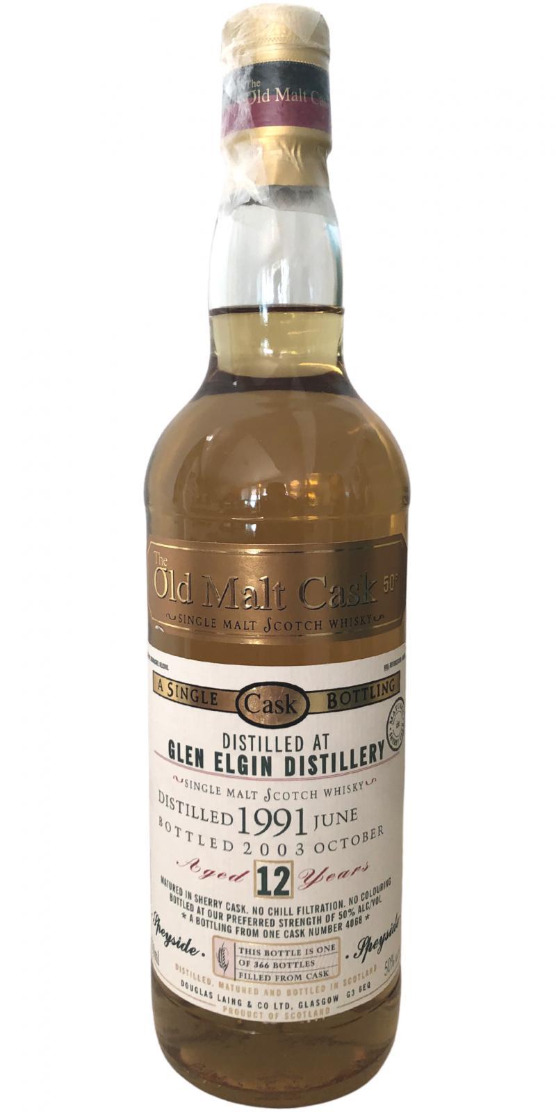 Glen Elgin 1991 DL  The Old Malt Cask