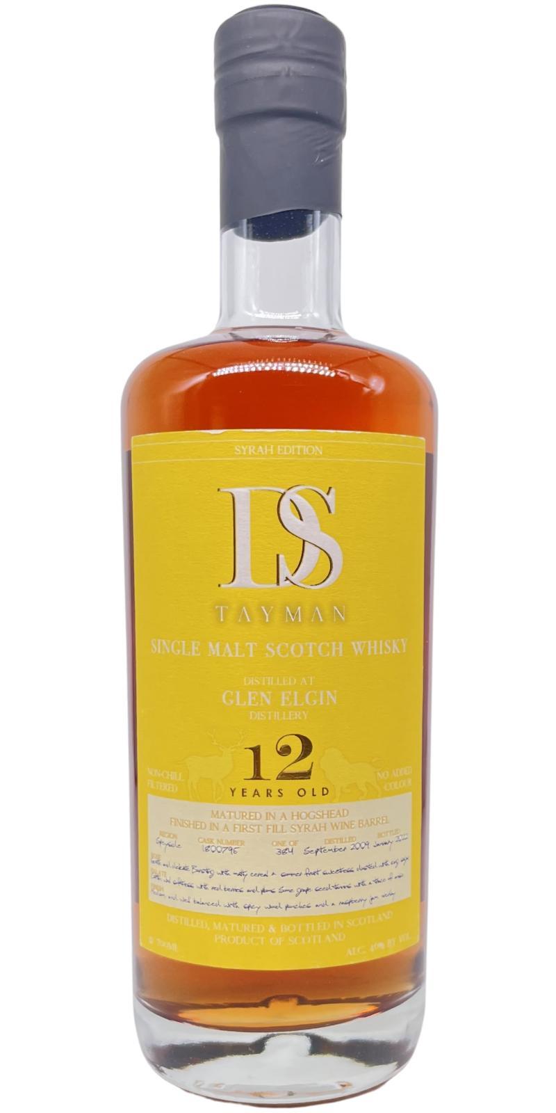 Glen Elgin 2009 DST  Syrah Edition