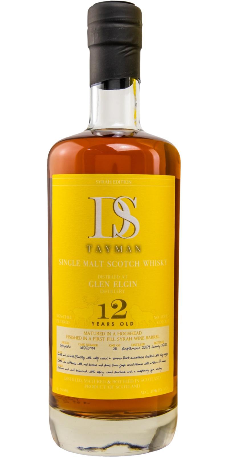 Glen Elgin 2009 DST  Syrah Edition