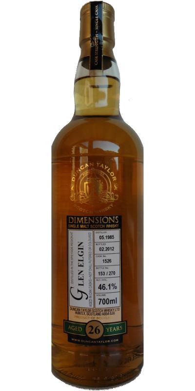 Glen Elgin 1985 DT  Dimensions