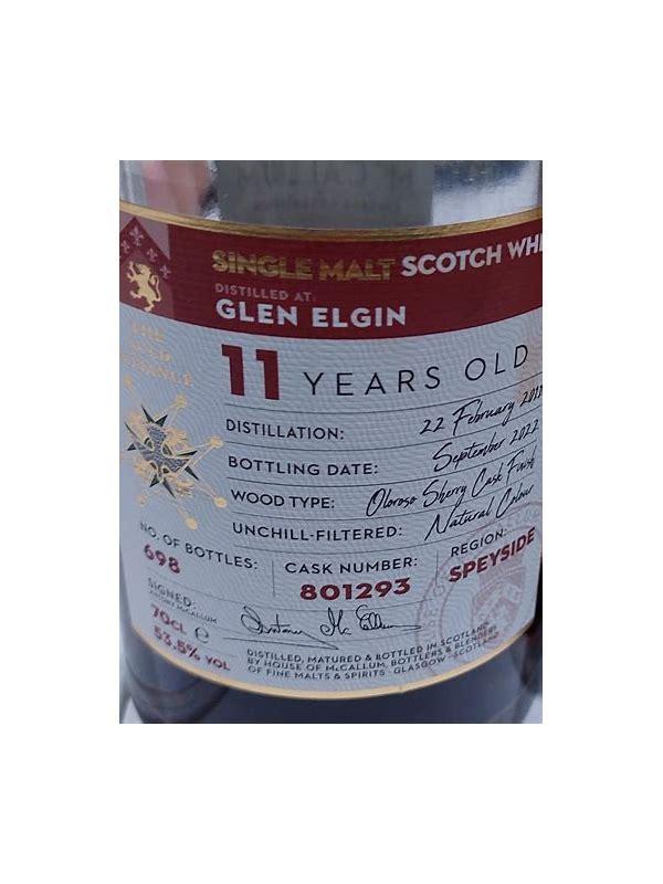 Glen Elgin 2011 HoMc  The Vintage Collection
