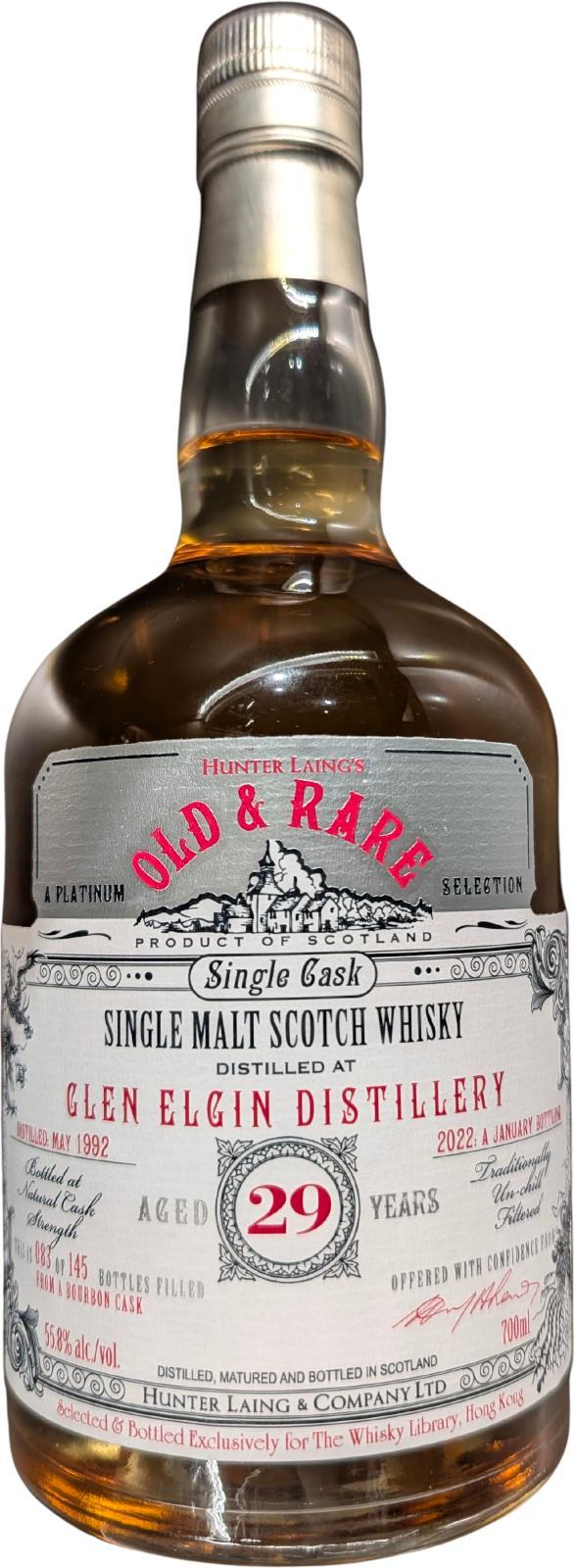 Glen Elgin 1992 HL  Old & Rare - A Platinum Selection