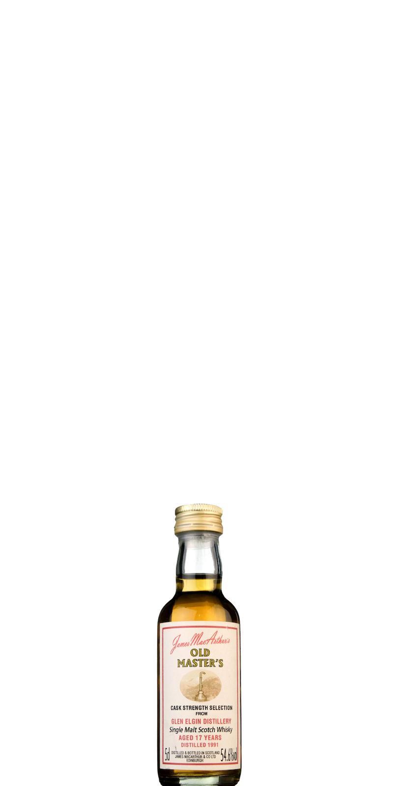 Glen Elgin 1991 JM  Old Master's - Cask Strength Selection Miniature