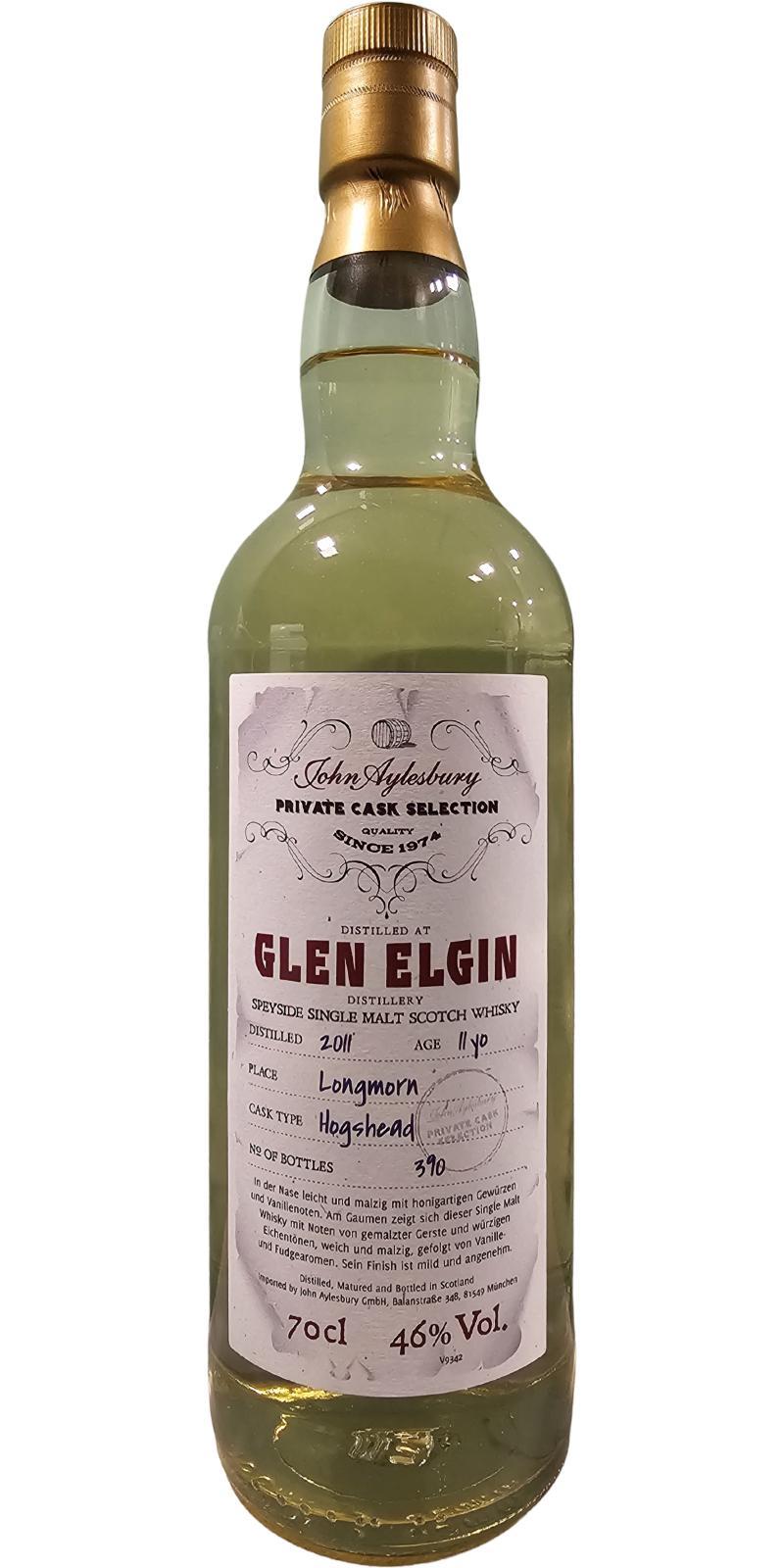 Glen Elgin 2011  JAy  Private Cask Selection