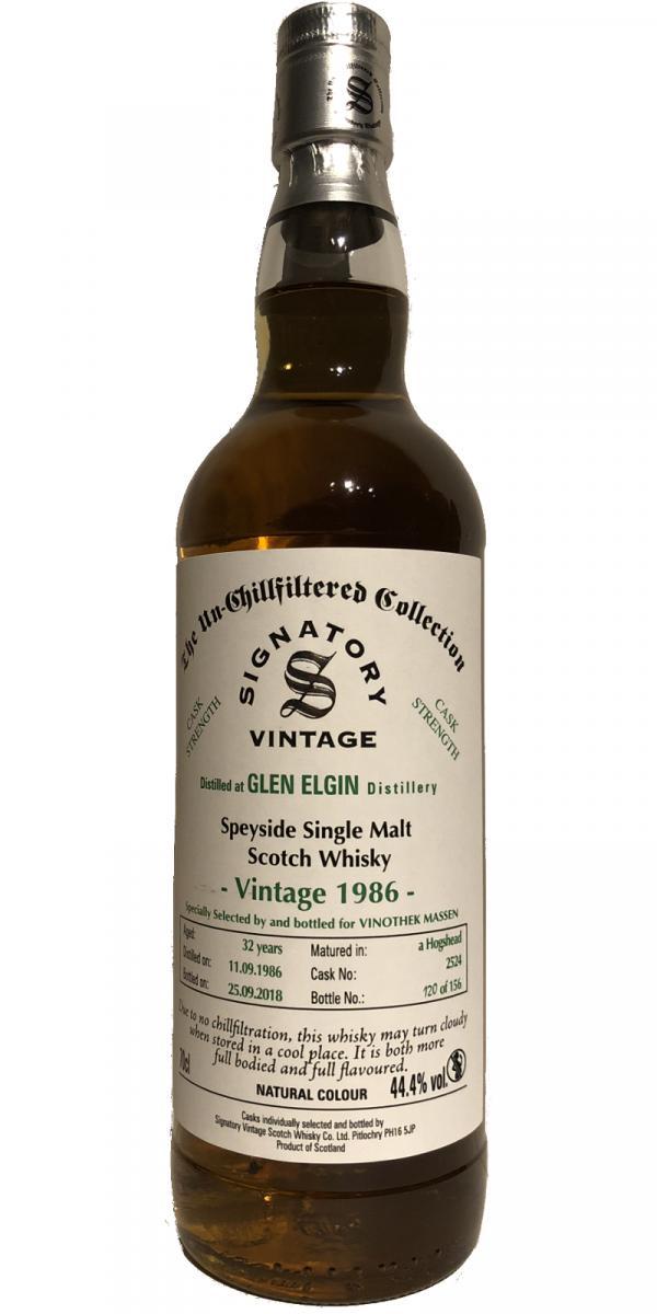 Glen Elgin 1986 SV  The Un-Chillfiltered Collection - Cask Strength