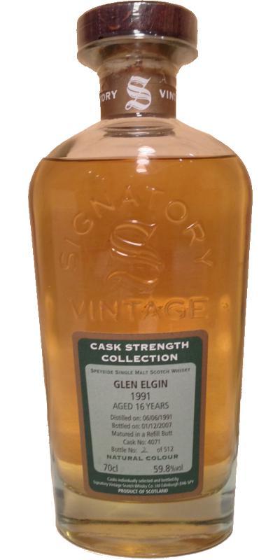 Glen Elgin 1991 SV  Cask Strength Collection