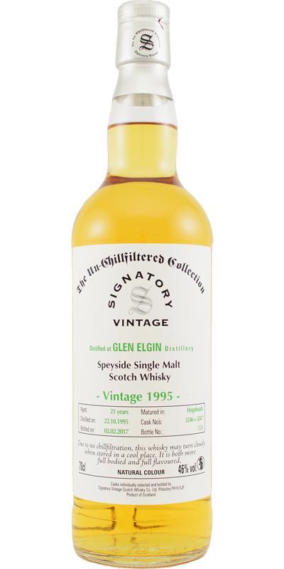 Glen Elgin 1995 SV  The Un-Chillfiltered Collection