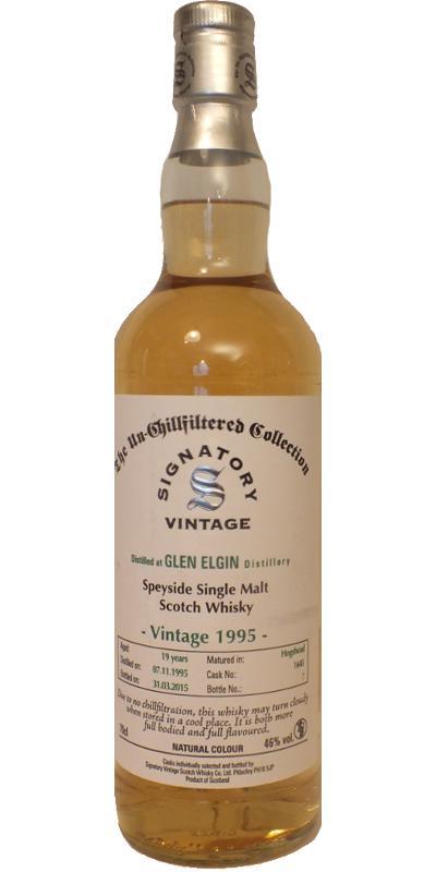 Glen Elgin 1995 SV  The Un-Chillfiltered Collection